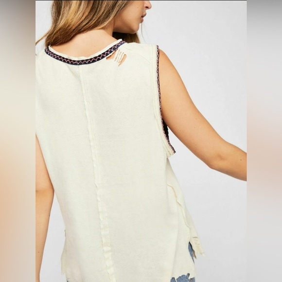 We The FREE PEOPLE Women’s Ringer Muscle Top Slim Teal Green Size S NWT $90 - Picture 5 of 8